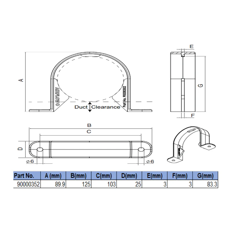 Airflow Round Pipe Clips (Pack of 10) - Image 3