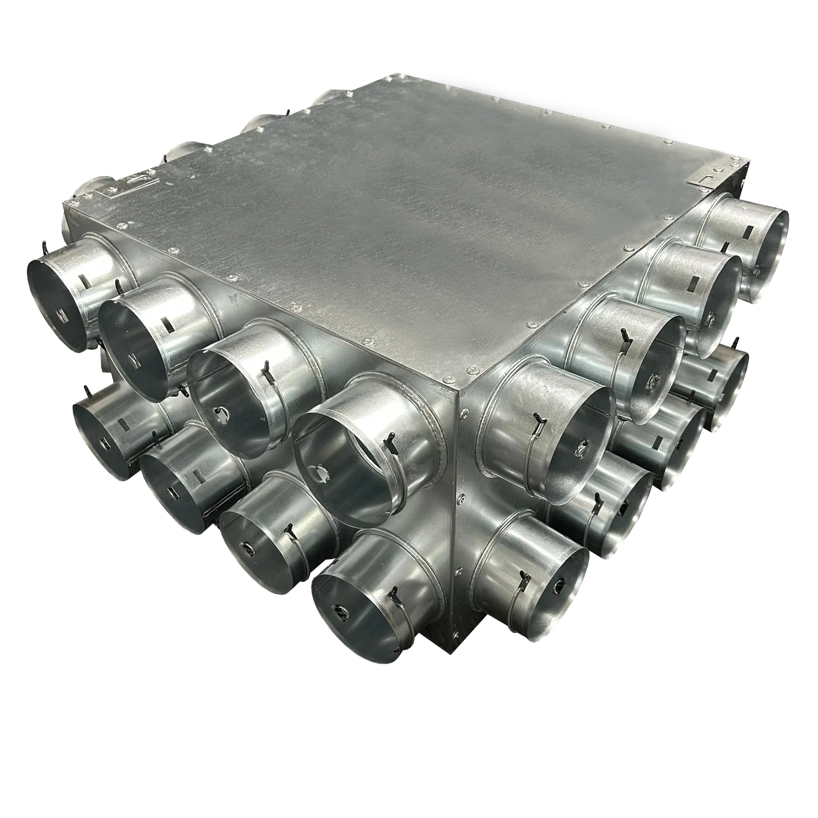 Quiet-Vent 24 pt Adjustable Distribution Box - 200 Spigot (75mm) with 6 x blanking caps