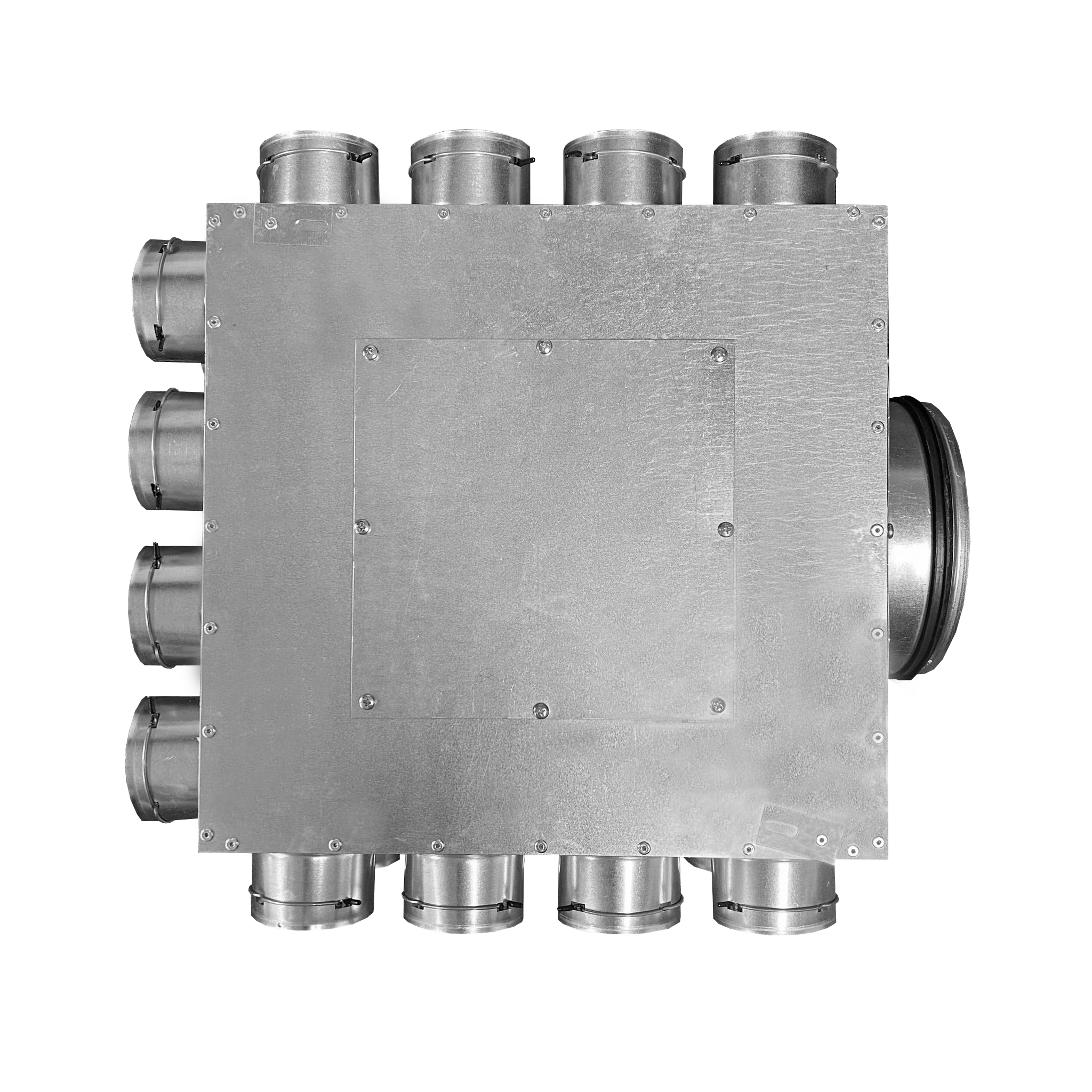 Quiet-Vent 24 pt Adjustable Distribution Box - 200 Spigot (75mm) with 6 x blanking caps - Image 3